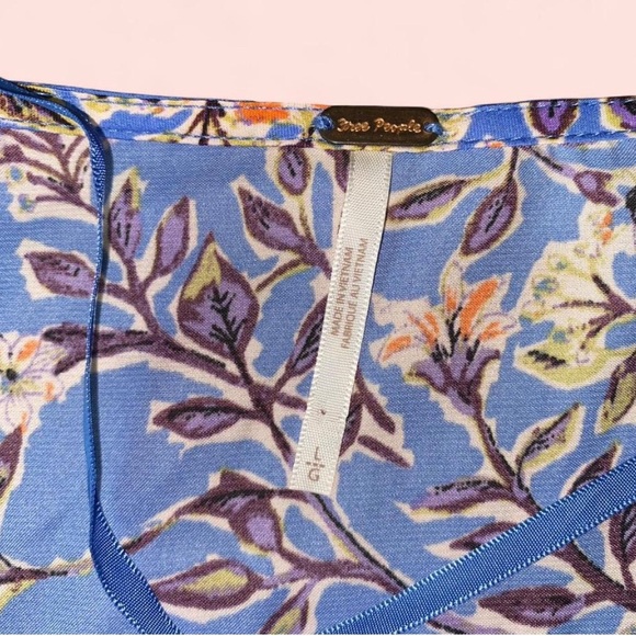 Free People Blue Floral Blouse - Picture 2 of 4